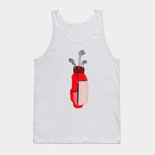 Red Golf Bag Tank Top